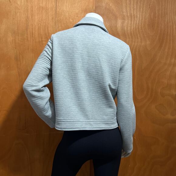 CiSono Classy Women’s Heather Gray Asymmetrical Zip Up Outwear Jacket XL - Picture 2 of 12